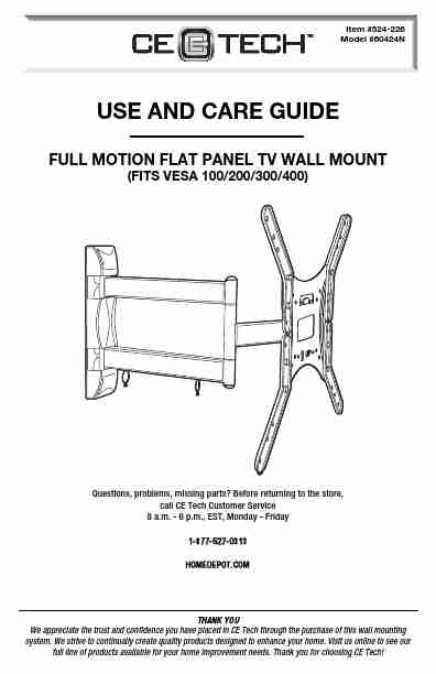 Onn Full Motion Tv Wall Mount Manual-page_pdf